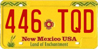 NM license plate 446TQD