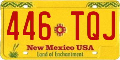 NM license plate 446TQJ