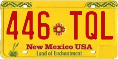 NM license plate 446TQL