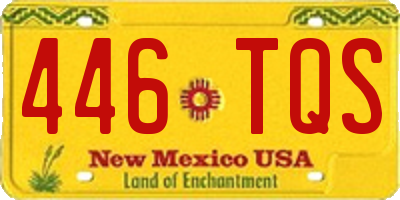 NM license plate 446TQS