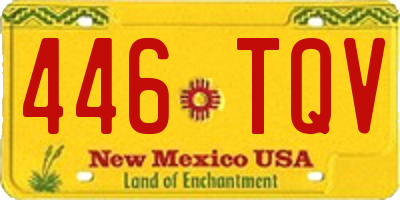 NM license plate 446TQV