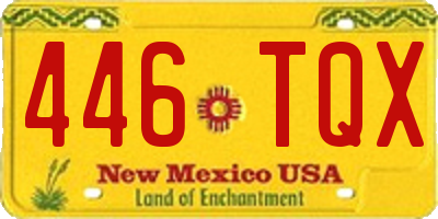 NM license plate 446TQX