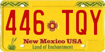 NM license plate 446TQY