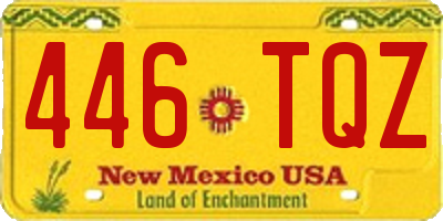 NM license plate 446TQZ