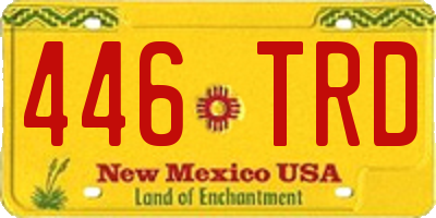 NM license plate 446TRD
