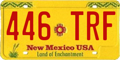 NM license plate 446TRF