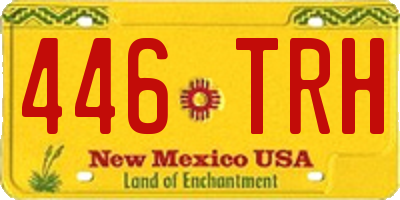 NM license plate 446TRH
