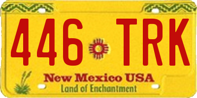 NM license plate 446TRK