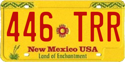 NM license plate 446TRR