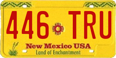 NM license plate 446TRU