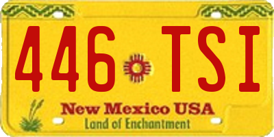 NM license plate 446TSI
