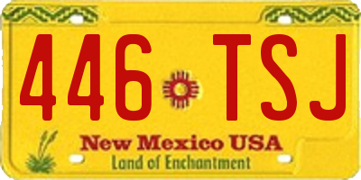 NM license plate 446TSJ