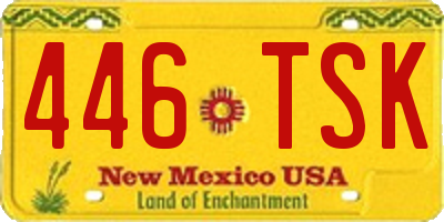 NM license plate 446TSK