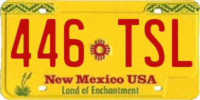 NM license plate 446TSL