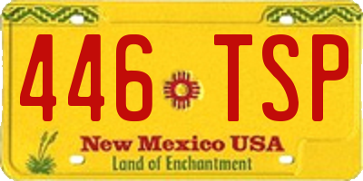 NM license plate 446TSP