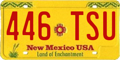 NM license plate 446TSU