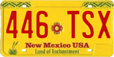 NM license plate 446TSX