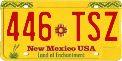 NM license plate 446TSZ