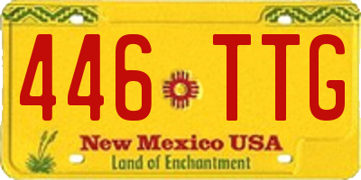 NM license plate 446TTG