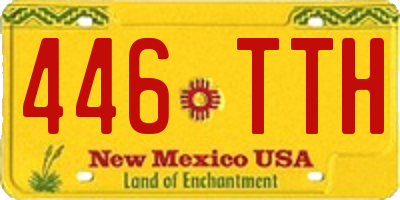 NM license plate 446TTH