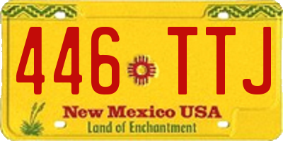 NM license plate 446TTJ