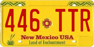 NM license plate 446TTR
