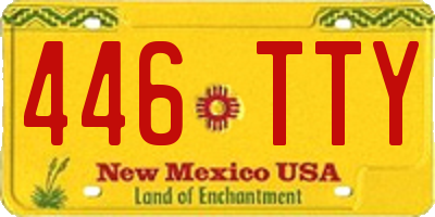 NM license plate 446TTY
