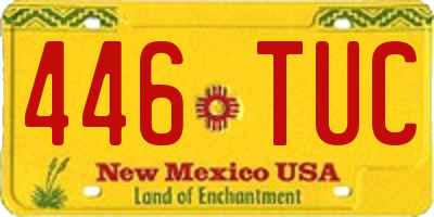 NM license plate 446TUC