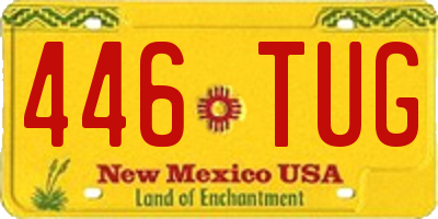 NM license plate 446TUG