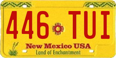 NM license plate 446TUI