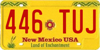 NM license plate 446TUJ