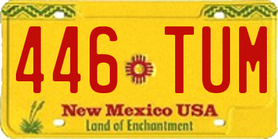 NM license plate 446TUM