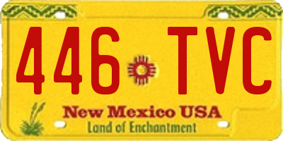 NM license plate 446TVC