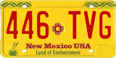 NM license plate 446TVG
