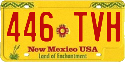 NM license plate 446TVH