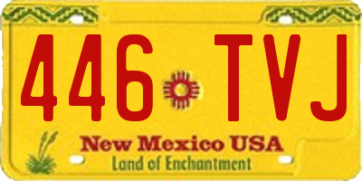 NM license plate 446TVJ