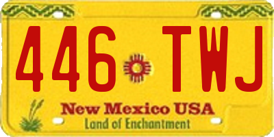 NM license plate 446TWJ