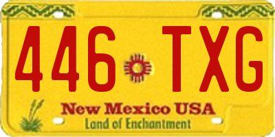 NM license plate 446TXG