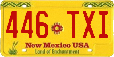 NM license plate 446TXI