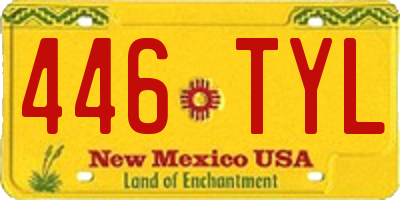 NM license plate 446TYL