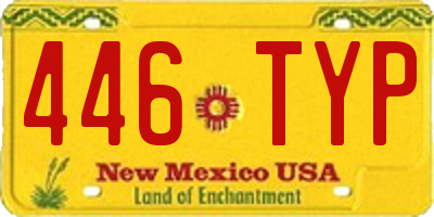 NM license plate 446TYP