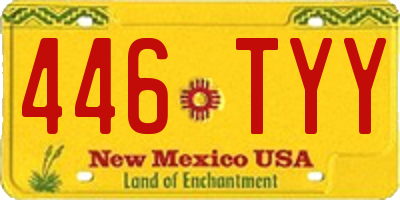 NM license plate 446TYY