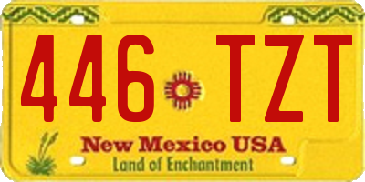 NM license plate 446TZT