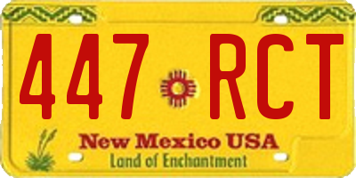 NM license plate 447RCT