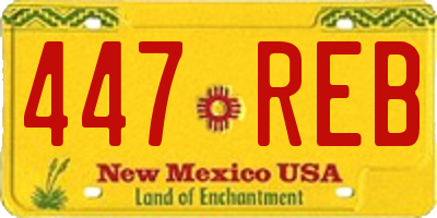 NM license plate 447REB