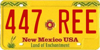 NM license plate 447REE