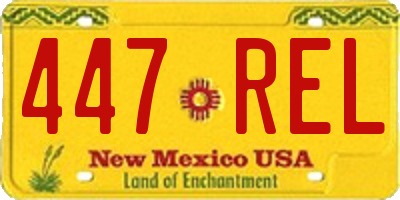 NM license plate 447REL