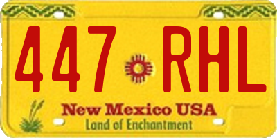 NM license plate 447RHL