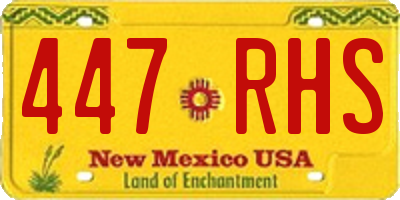 NM license plate 447RHS