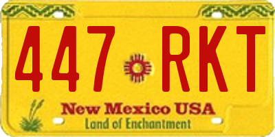 NM license plate 447RKT